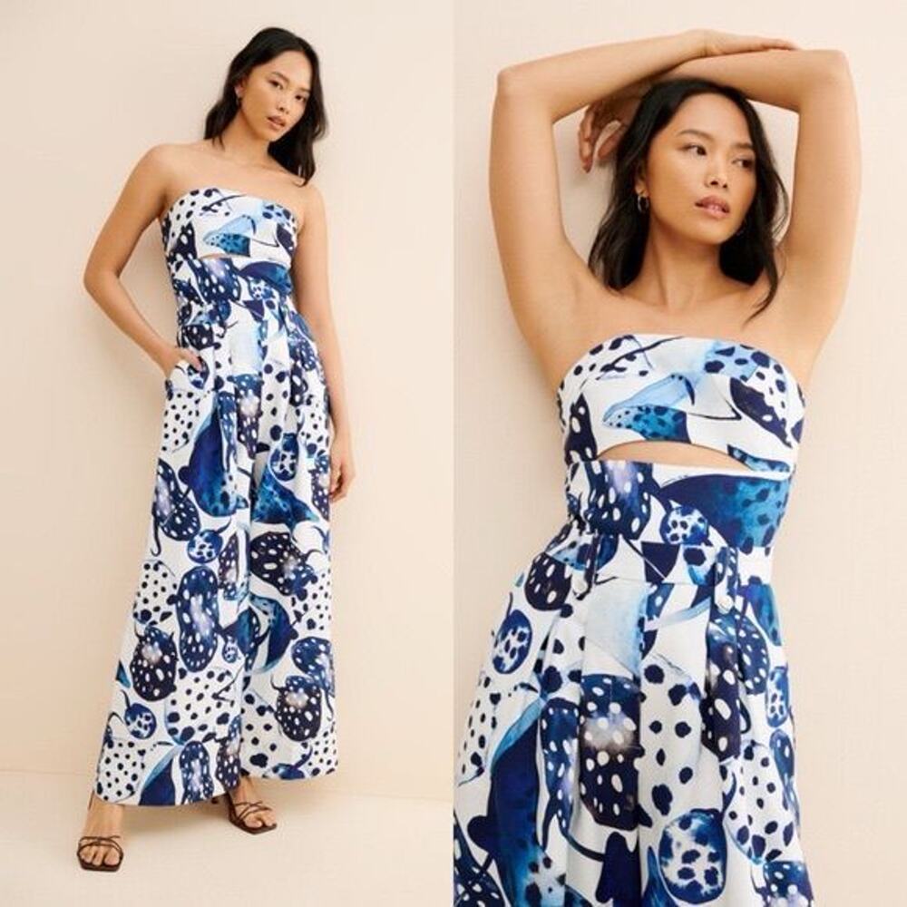 Farm Rio Mantas Jumpsuit Size Small, $270 MSRP